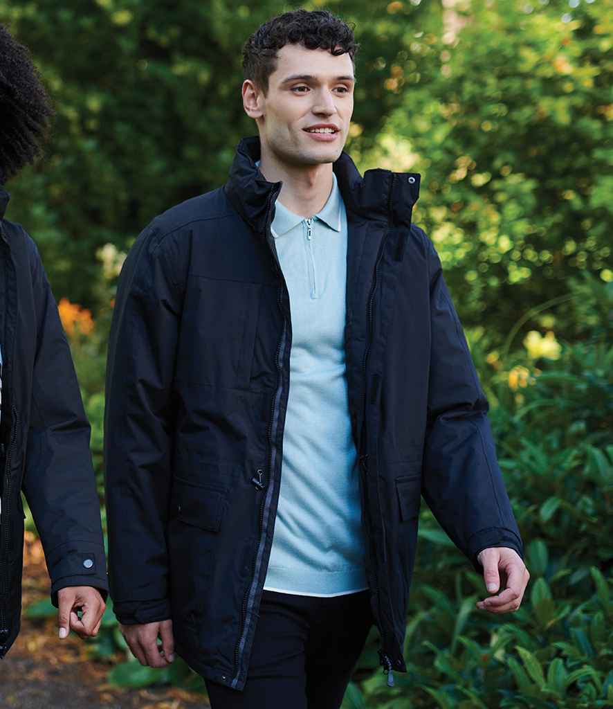 Regatta Darby III Waterproof Insulated Parka Jacket in Black Black by Regatta — Custom branded clothing by Print Press, featuring premium embroidery produced in our specialist print lab in the UK.