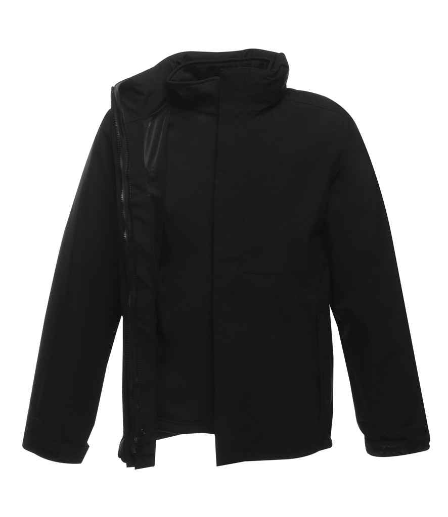 Regatta Kingsley 3-in-1 Jacket in Black by Regatta — Custom branded clothing by Print Press, featuring premium embroidery produced in our specialist print lab in the UK.