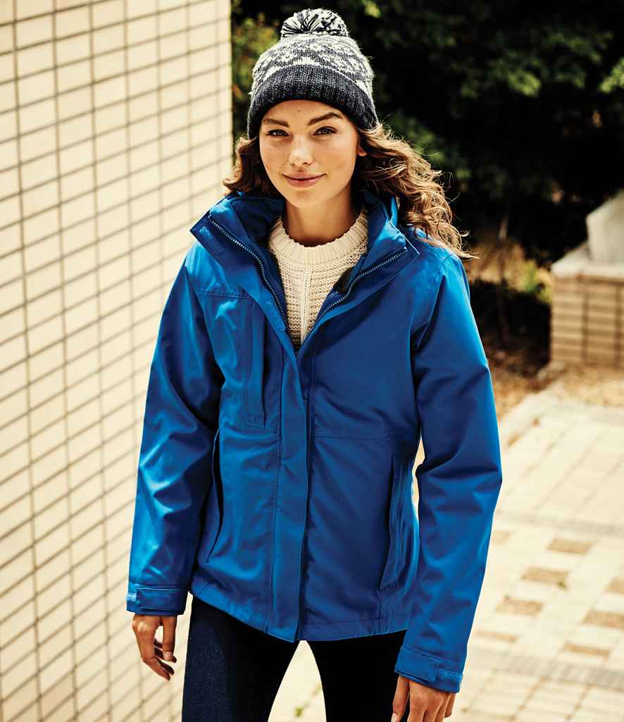 Regatta Ladies Kingsley 3-in-1 Jacket in Oxford Blue by Regatta — Custom branded clothing by Print Press, featuring premium embroidery produced in our specialist print lab in the UK.
