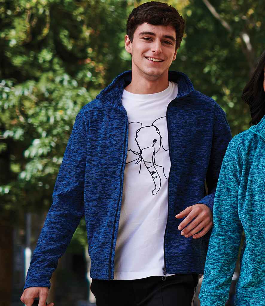 Regatta Thornly Marl Fleece Jacket in Navy Marl by Regatta — Custom branded clothing by Print Press, featuring premium embroidery produced in our specialist print lab in the UK.