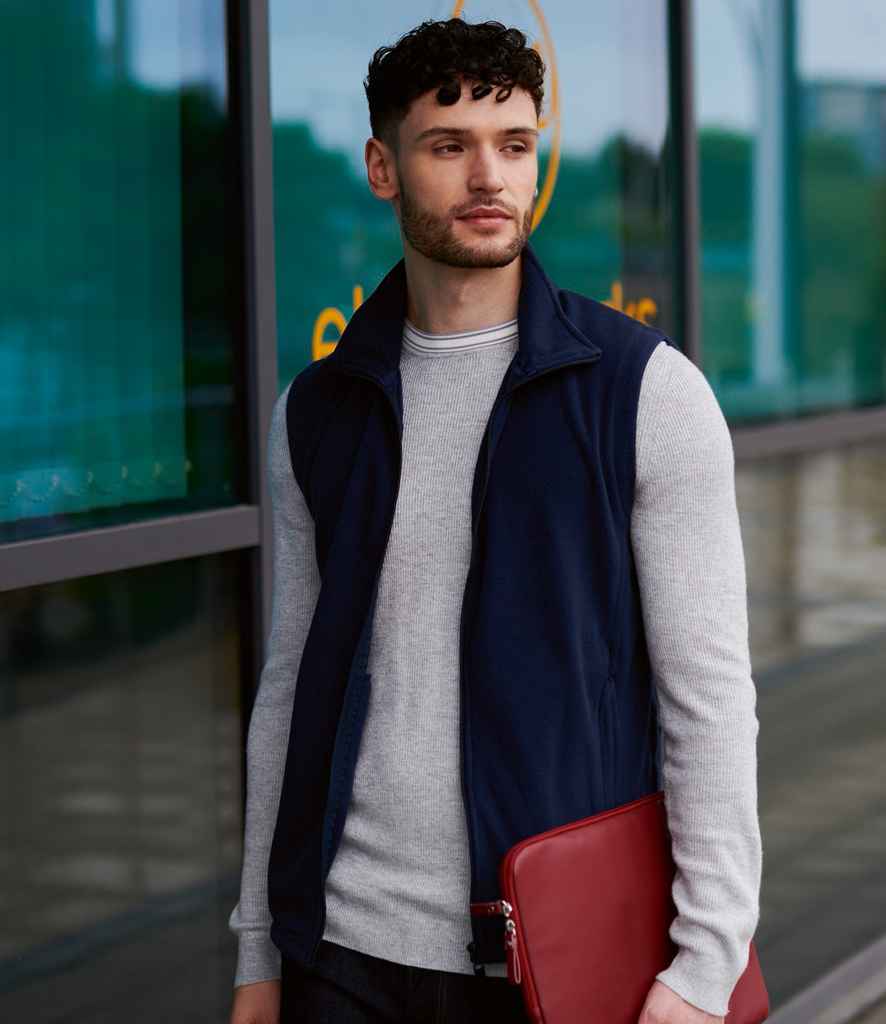 Regatta Micro Fleece Bodywarmer in Dark Navy by Regatta — Custom branded clothing by Print Press, featuring premium embroidery produced in our specialist print lab in the UK.