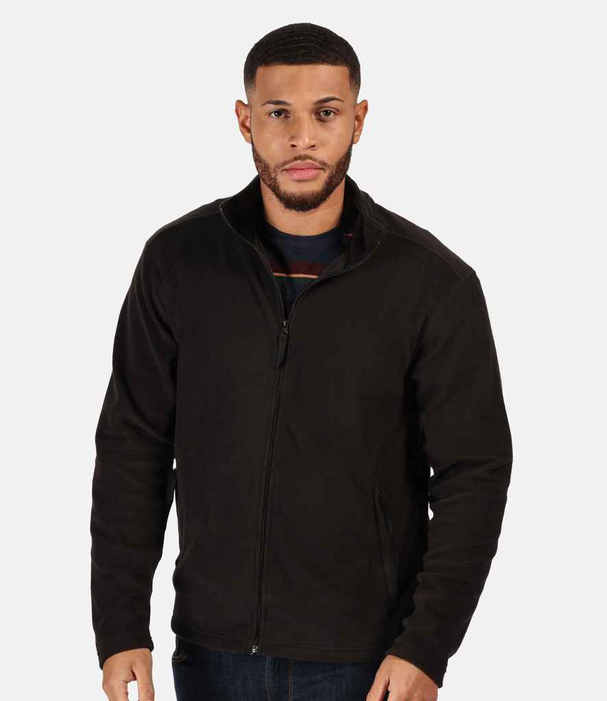 Regatta Classic Micro Fleece Jacket in Black by Regatta — Custom branded clothing by Print Press, featuring premium embroidery produced in our specialist print lab in the UK.