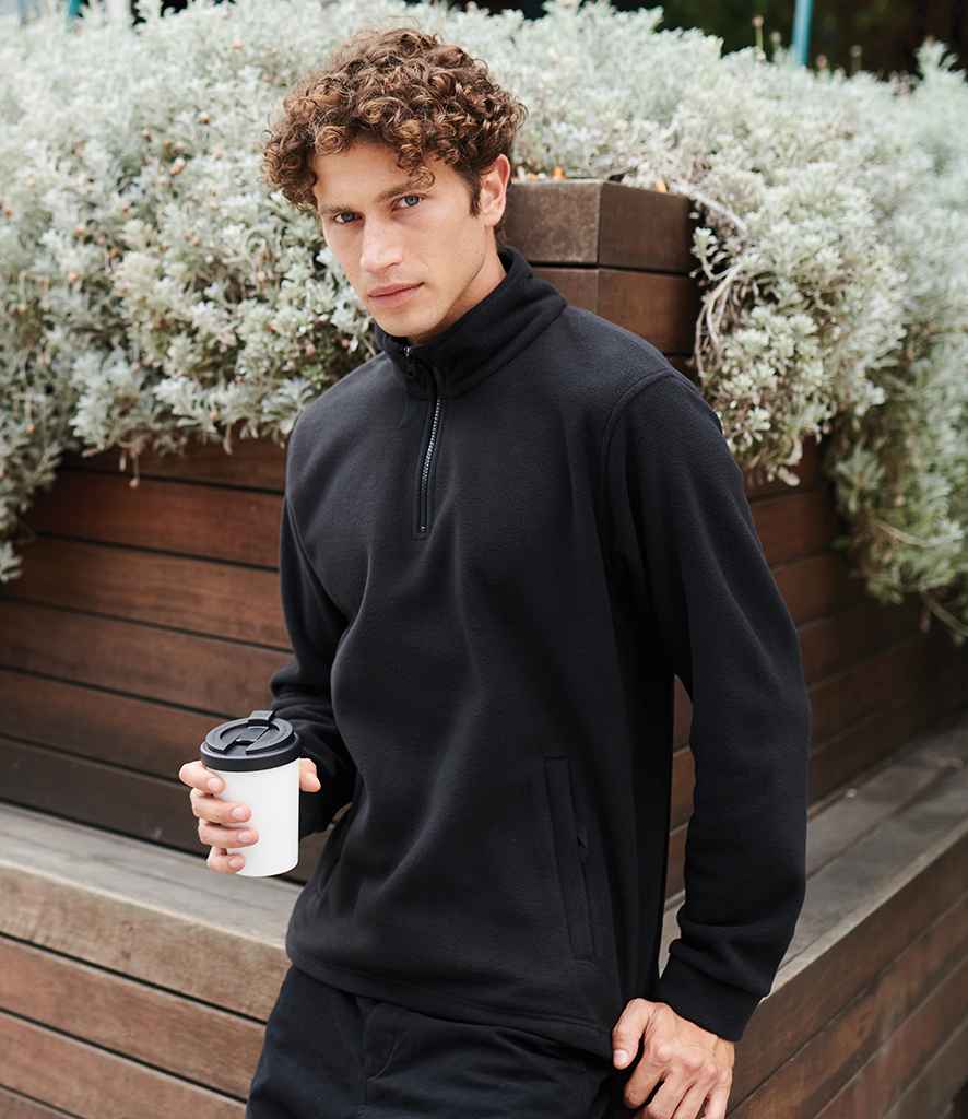 Regatta Thor Zip Neck Fleece in Black by Regatta — Custom branded clothing by Print Press, featuring premium embroidery produced in our specialist print lab in the UK.