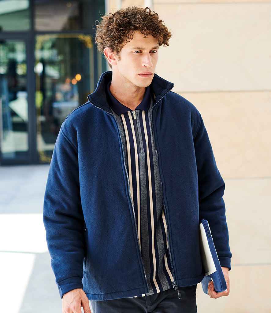 Regatta Asgard II Quilted Fleece Jacket in Dark Navy by Regatta — Custom branded clothing by Print Press, featuring premium embroidery produced in our specialist print lab in the UK.