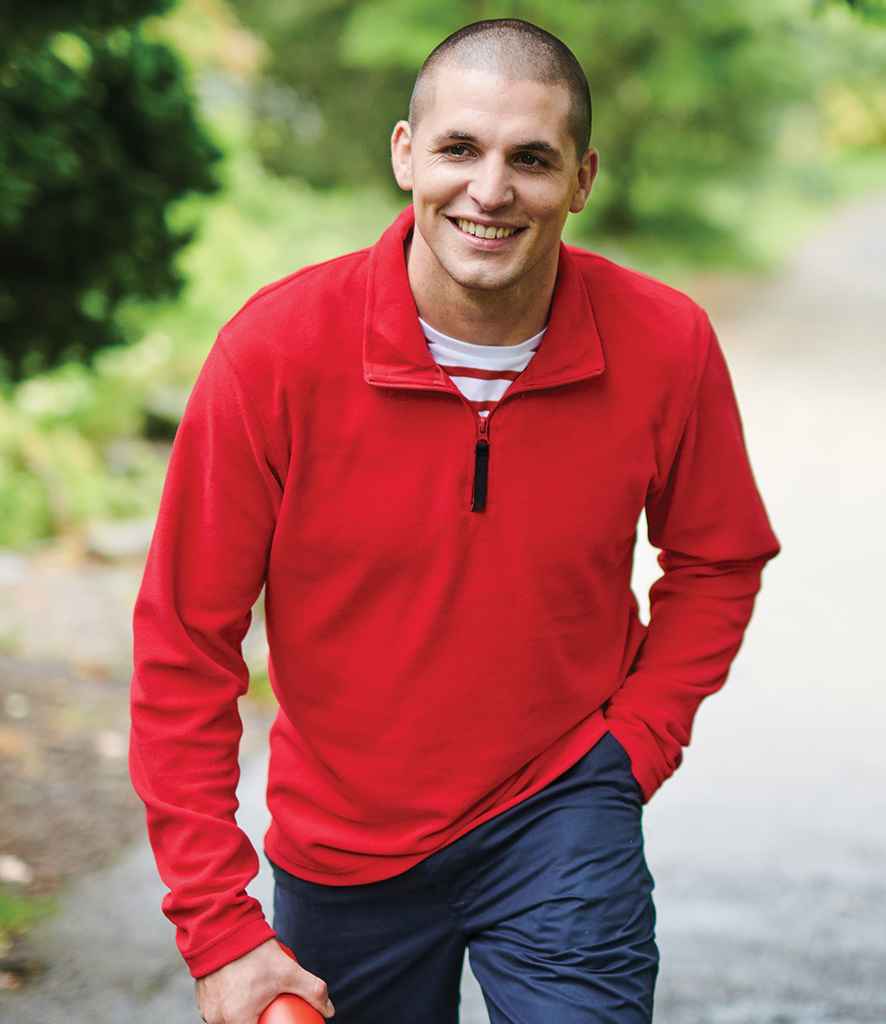 Regatta Zip Neck Micro Fleece in Classic Red by Regatta — Custom branded clothing by Print Press, featuring premium embroidery produced in our specialist print lab in the UK.