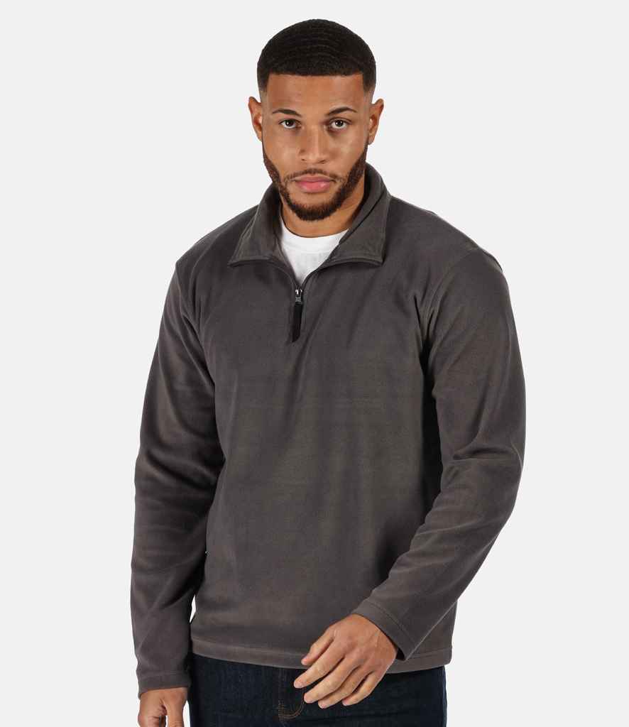 Regatta Zip Neck Micro Fleece in Seal Grey by Regatta — Custom branded clothing by Print Press, featuring premium embroidery produced in our specialist print lab in the UK.