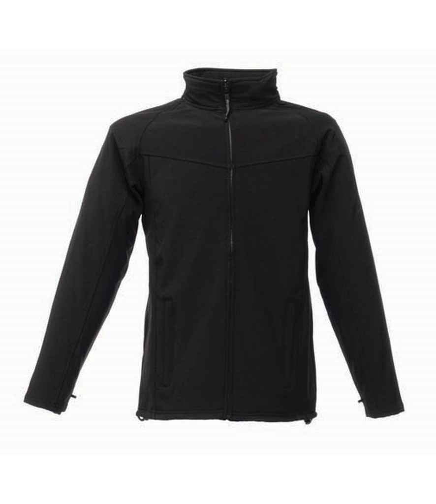 Regatta Uproar Soft Shell Jacket in Black Black Lining by Regatta — Custom branded clothing by Print Press, featuring premium embroidery produced in our specialist print lab in the UK.