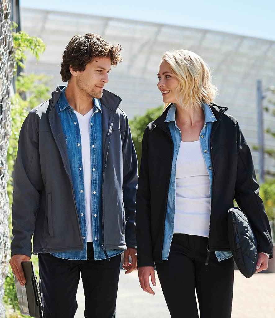Regatta Uproar Soft Shell Jacket in Seal Grey by Regatta — Custom branded clothing by Print Press, featuring premium embroidery produced in our specialist print lab in the UK.