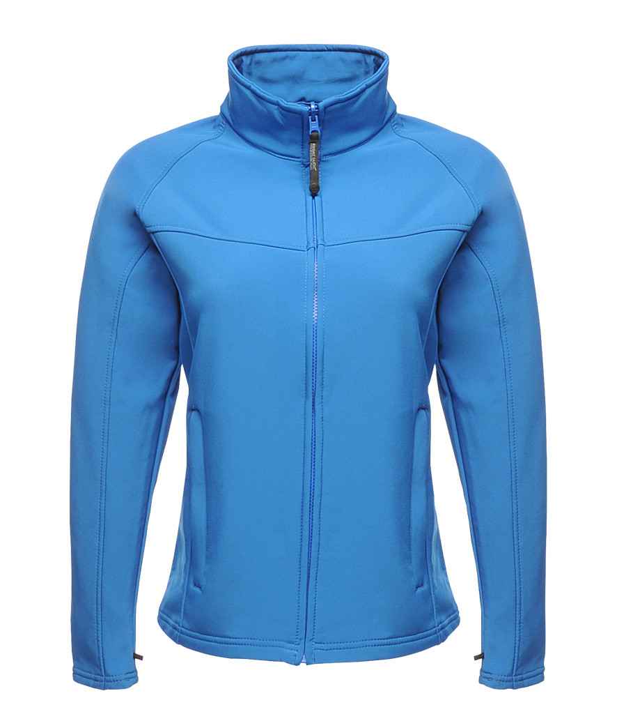 Regatta Ladies Uproar Soft Shell Jacket in Oxford Blue by Regatta — Custom branded clothing by Print Press, featuring premium embroidery produced in our specialist print lab in the UK.