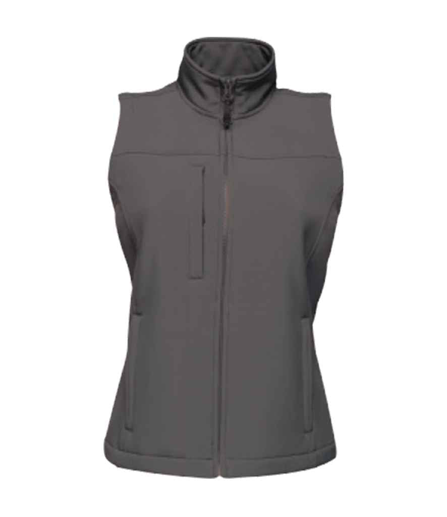 Regatta Ladies Flux Soft Shell Bodywarmer in by Regatta — Custom branded clothing by Print Press, featuring premium embroidery produced in our specialist print lab in the UK.