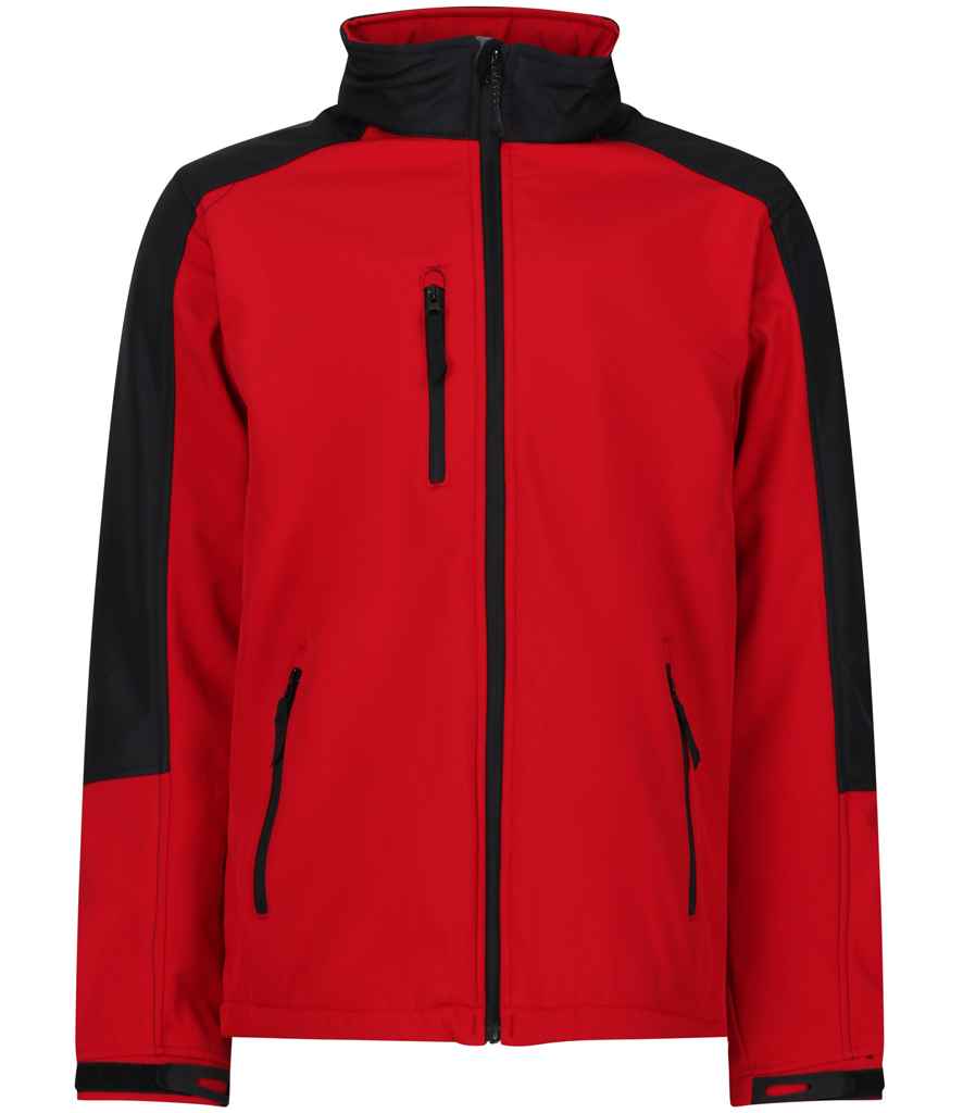 Regatta Hydroforce Soft Shell Jacket in Classic Red Black by Regatta — Custom branded clothing by Print Press, featuring premium embroidery produced in our specialist print lab in the UK.