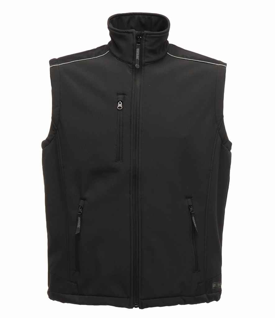 Regatta Sandstorm Workwear Soft Shell Bodywarmer in by Regatta — Custom branded clothing by Print Press, featuring premium embroidery produced in our specialist print lab in the UK.