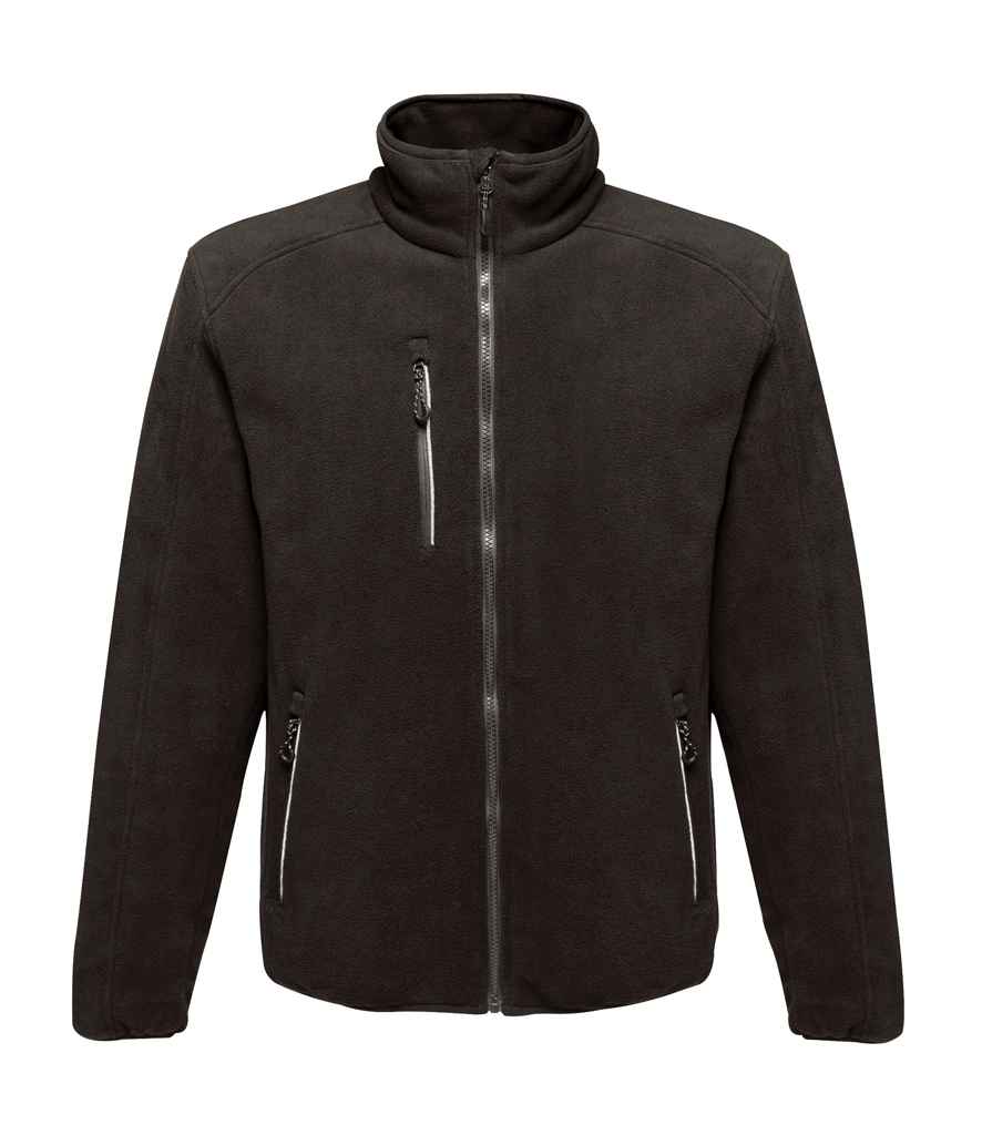 Regatta Omicron III Waterproof Fleece Jacket in Black Black by Regatta — Custom branded clothing by Print Press, featuring premium embroidery produced in our specialist print lab in the UK.