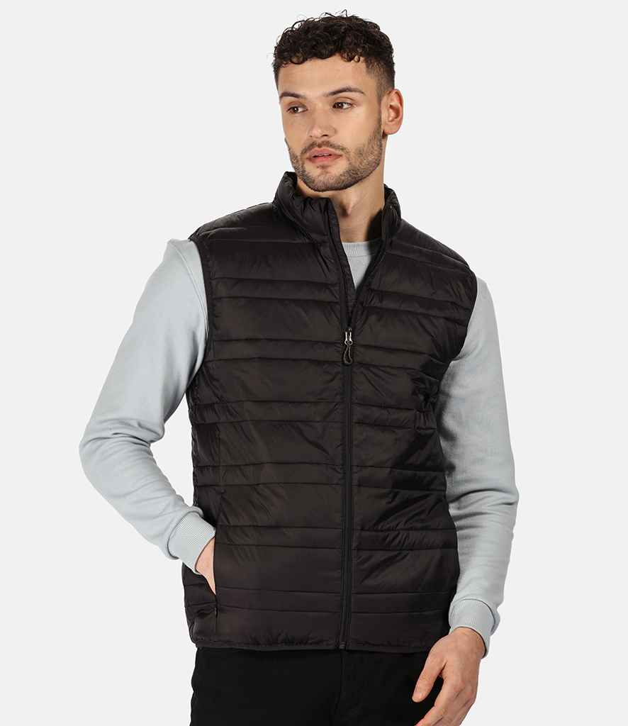 Regatta Firedown Insulated Bodywarmer in Black Black by Regatta — Custom branded clothing by Print Press, featuring premium embroidery produced in our specialist print lab in the UK.