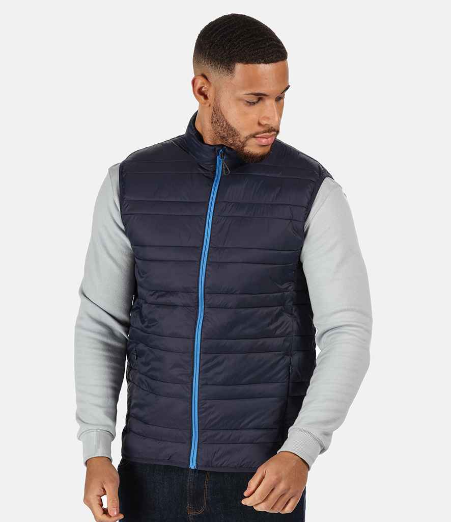 Regatta Firedown Insulated Bodywarmer in Navy French Blue by Regatta — Custom branded clothing by Print Press, featuring premium embroidery produced in our specialist print lab in the UK.