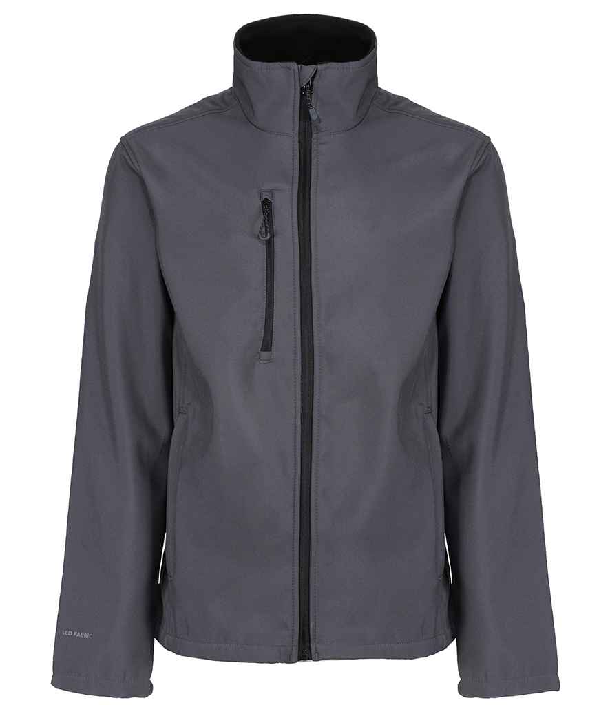 Regatta Honestly Made Recycled Soft Shell Jacket in Seal Grey by Regatta Honestly Made — Custom branded clothing by Print Press, featuring premium embroidery produced in our specialist print lab in the UK.