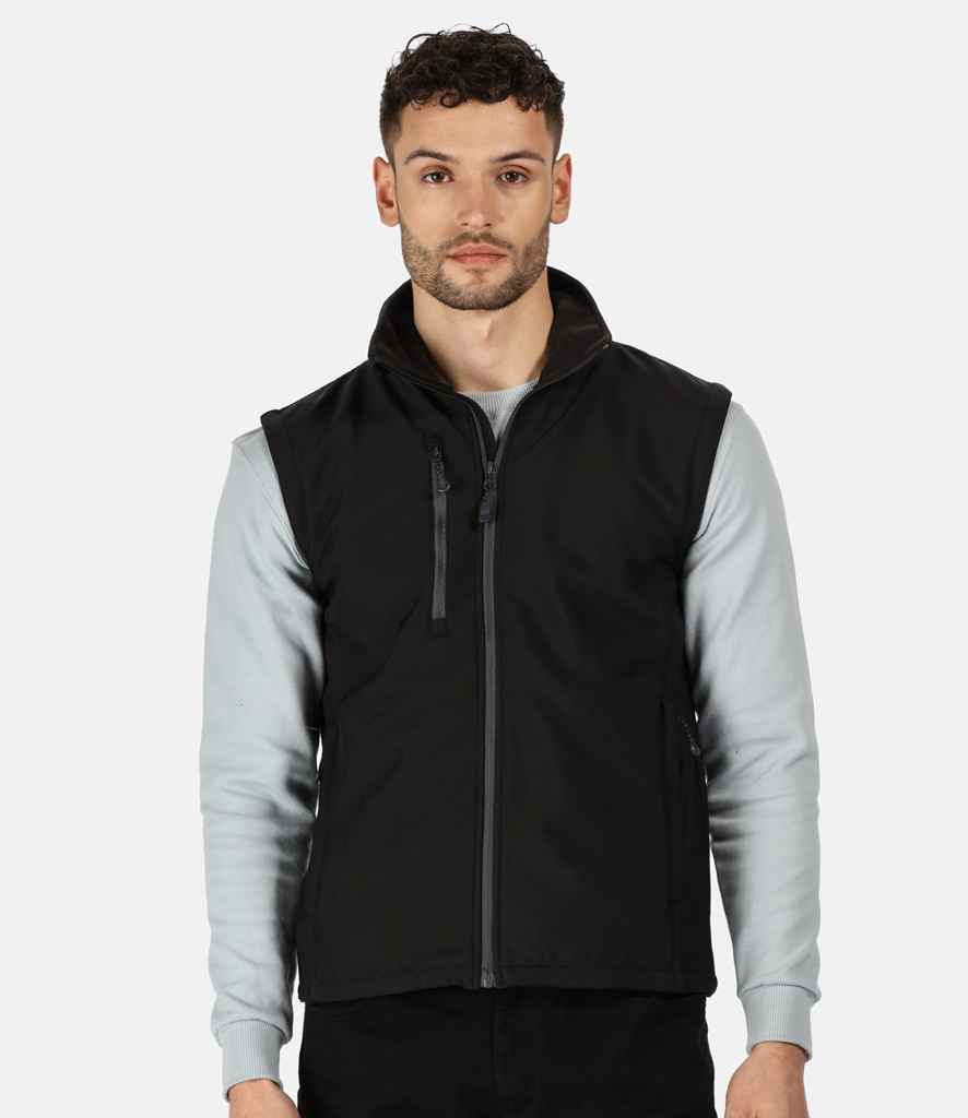 Regatta Honestly Made Recycled Soft Shell Bodywarmer in by Regatta Honestly Made — Custom branded clothing by Print Press, featuring premium embroidery produced in our specialist print lab in the UK.