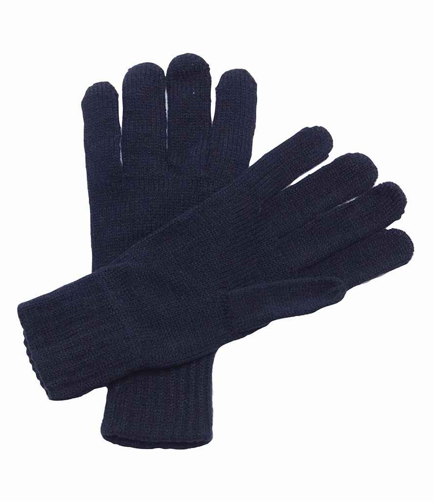 Regatta Knitted Gloves in ONE Navy by Regatta — Custom branded clothing by Print Press, featuring premium embroidery produced in our specialist print lab in the UK.