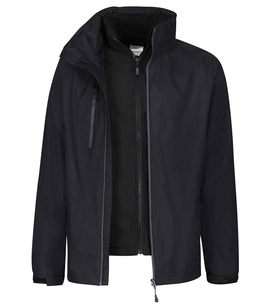 Regatta Honestly Made Recycled 3-in-1 Jacket in Black Black by Regatta Honestly Made — Custom branded clothing by Print Press, featuring premium embroidery produced in our specialist print lab in the UK.