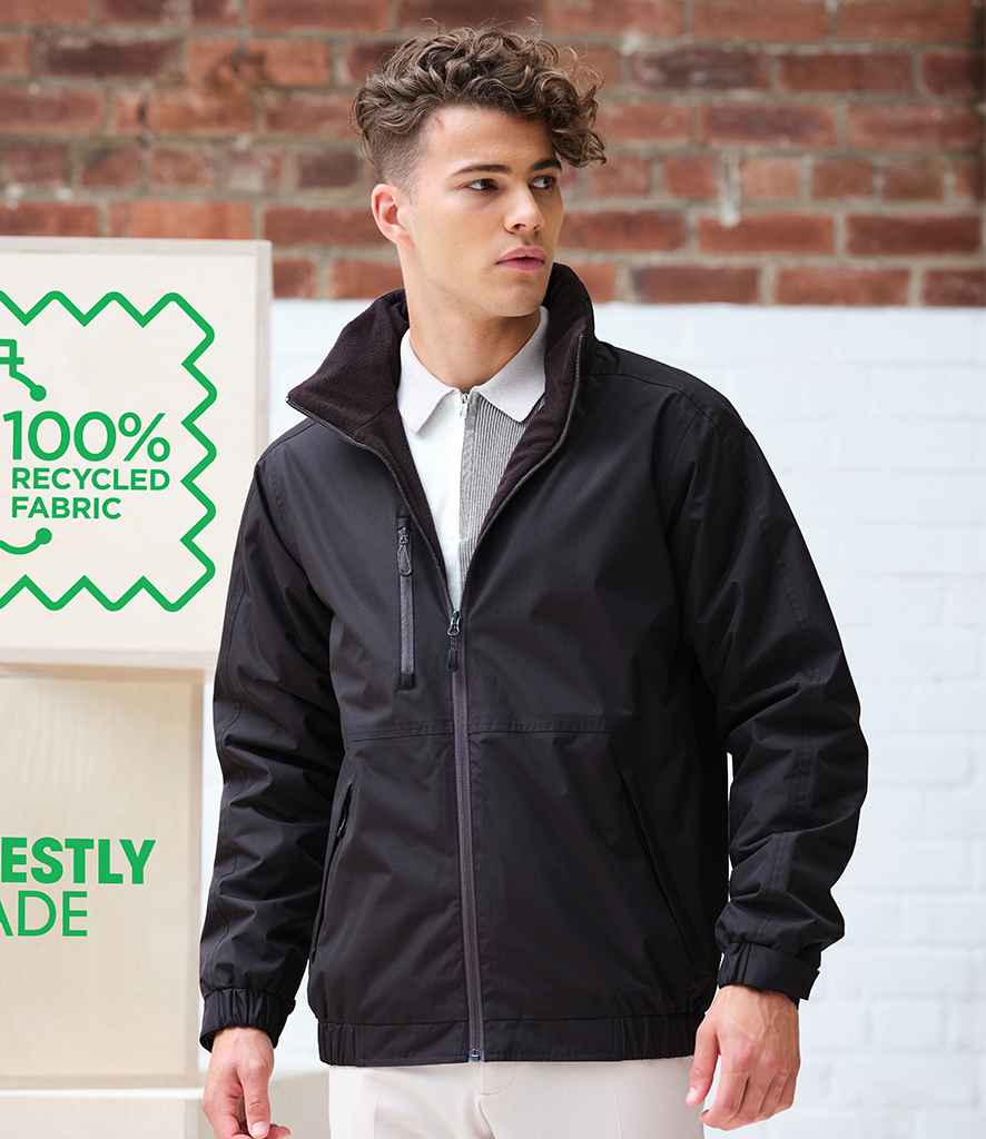 Regatta Honestly Made Recycled Bomber Jacket in Black by Regatta Honestly Made — Custom branded clothing by Print Press, featuring premium embroidery produced in our specialist print lab in the UK.