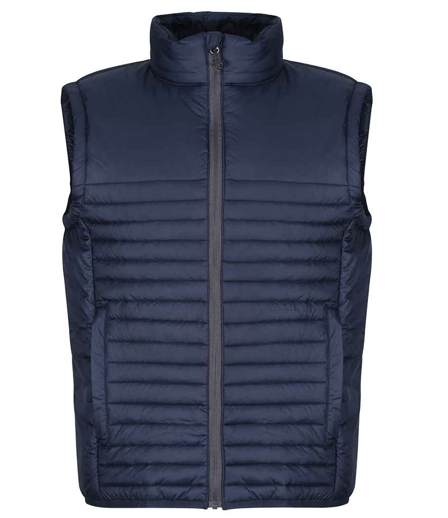 Regatta Honestly Made Recycled Insulated Bodywarmer in Navy by Regatta Honestly Made — Custom branded clothing by Print Press, featuring premium embroidery produced in our specialist print lab in the UK.