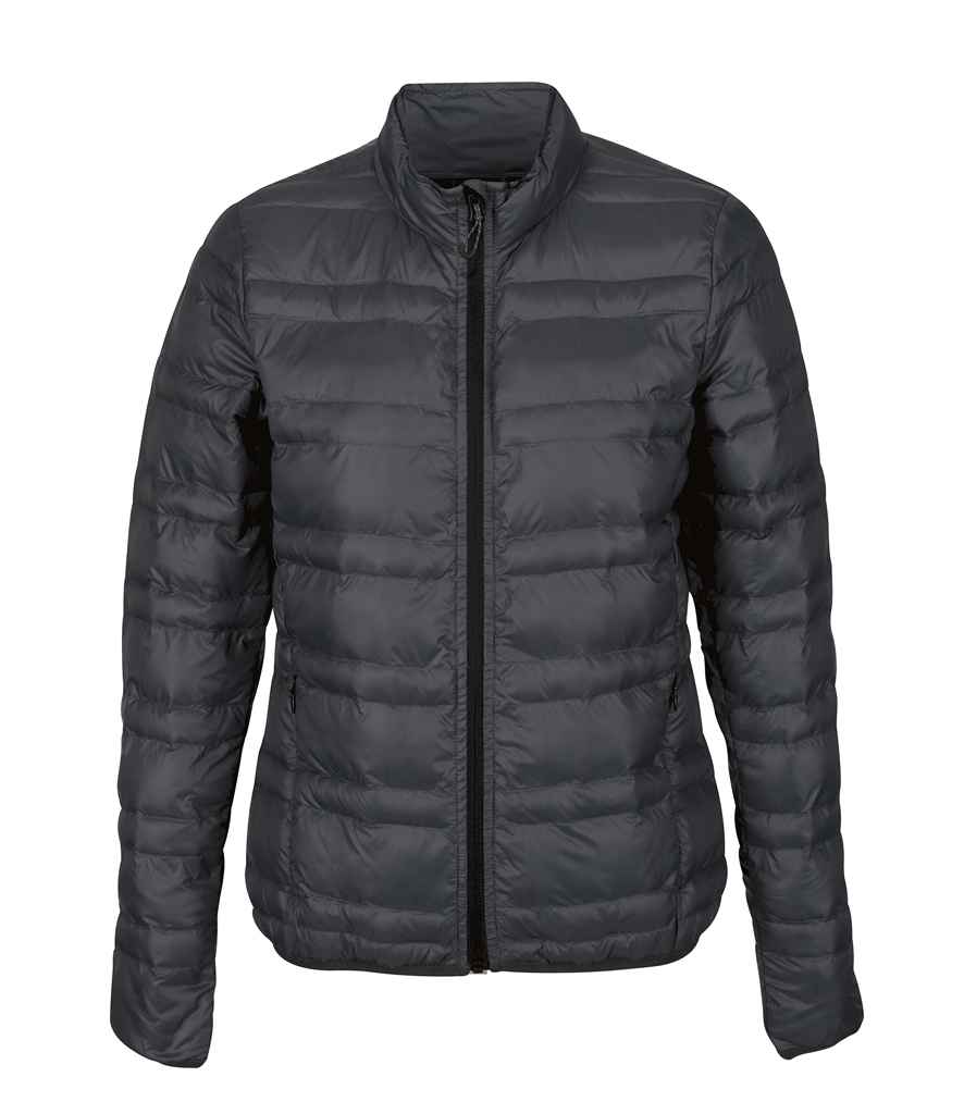 Regatta Ladies Firedown Insulated Jacket in Seal Grey Black by Regatta — Custom branded clothing by Print Press, featuring premium embroidery produced in our specialist print lab in the UK.