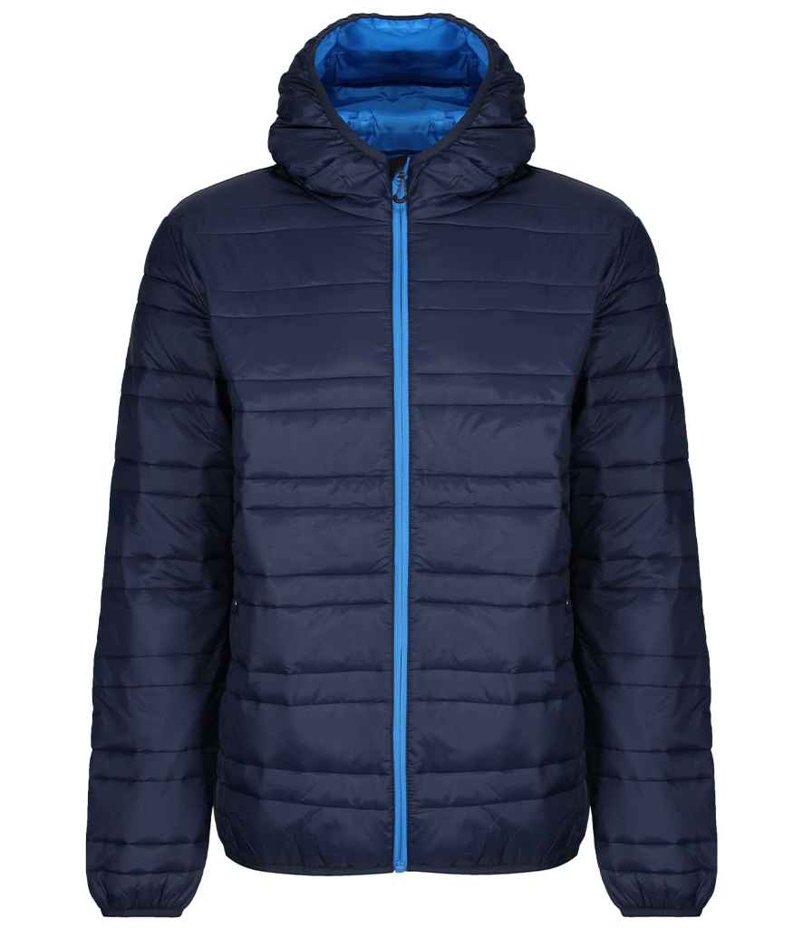 Regatta Firedown Packaway Hooded Baffle Jacket in Navy French Blue by Regatta — Custom branded clothing by Print Press, featuring premium embroidery produced in our specialist print lab in the UK.