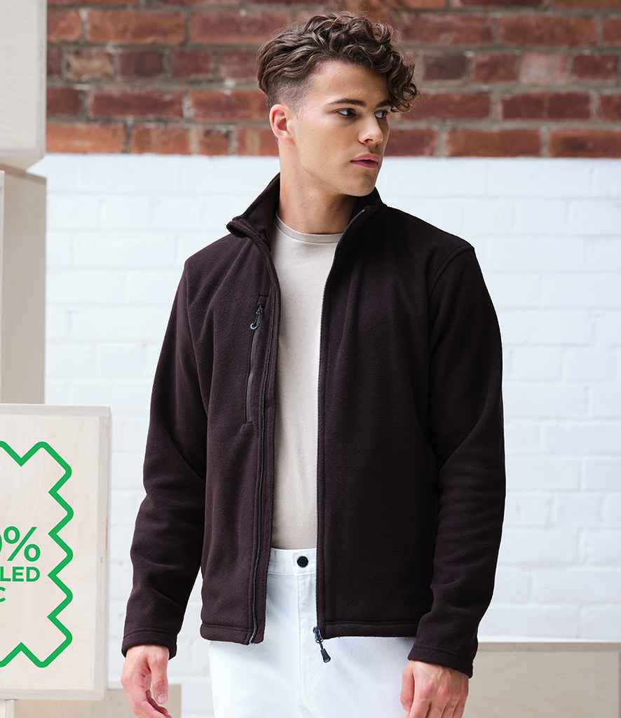 Regatta Honestly Made Recycled Fleece Jacket in Black by Regatta Honestly Made — Custom branded clothing by Print Press, featuring premium embroidery produced in our specialist print lab in the UK.
