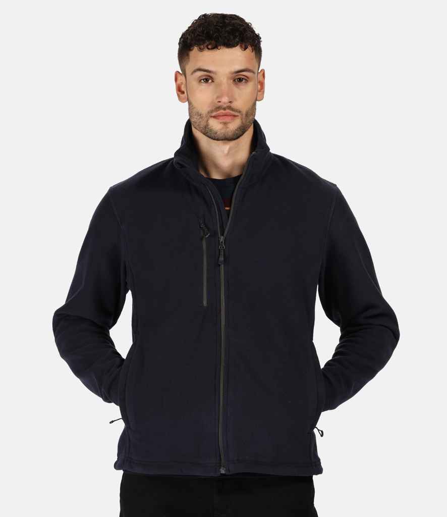 Regatta Honestly Made Recycled Fleece Jacket in Navy by Regatta Honestly Made — Custom branded clothing by Print Press, featuring premium embroidery produced in our specialist print lab in the UK.