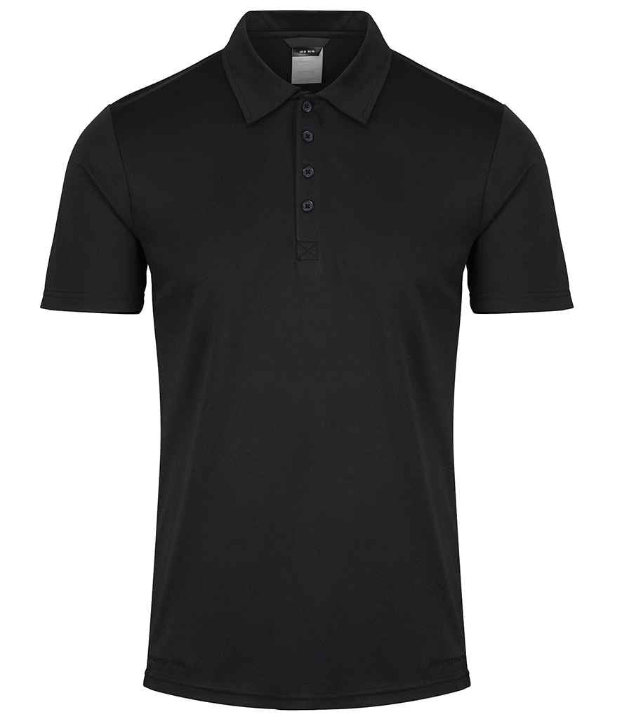 Regatta Honestly Made Recycled Polo Shirt in Black by Regatta Honestly Made — Custom branded clothing by Print Press, featuring premium embroidery produced in our specialist print lab in the UK.