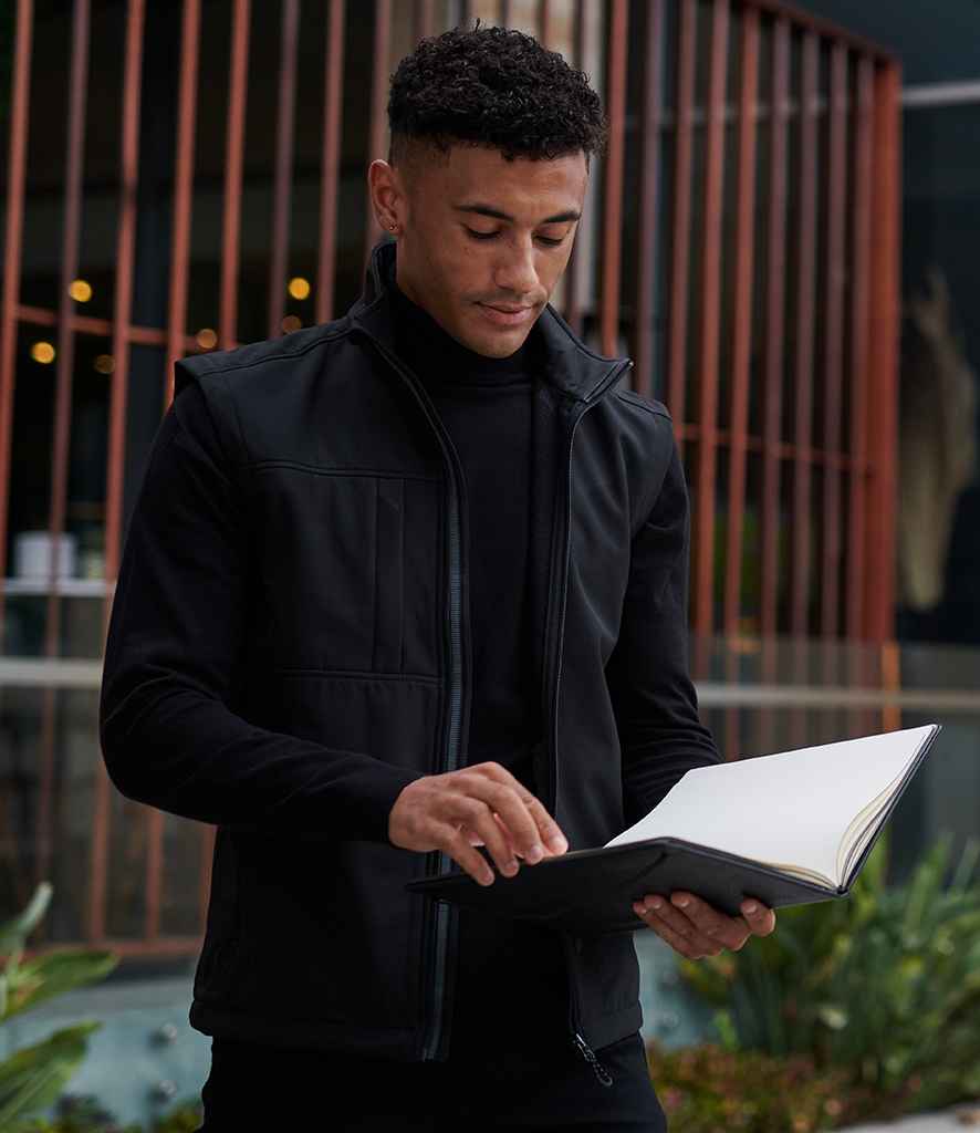 Regatta Octagon II Printable Soft Shell Bodywarmer in Black Black by Regatta — Custom branded clothing by Print Press, featuring premium embroidery produced in our specialist print lab in the UK.