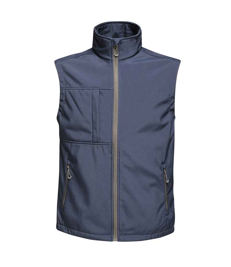 Regatta Octagon II Printable Soft Shell Bodywarmer in Navy Seal Grey by Regatta — Custom branded clothing by Print Press, featuring premium embroidery produced in our specialist print lab in the UK.