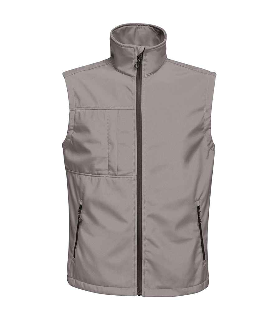 Regatta Octagon II Printable Soft Shell Bodywarmer in Seal Grey Black by Regatta — Custom branded clothing by Print Press, featuring premium embroidery produced in our specialist print lab in the UK.