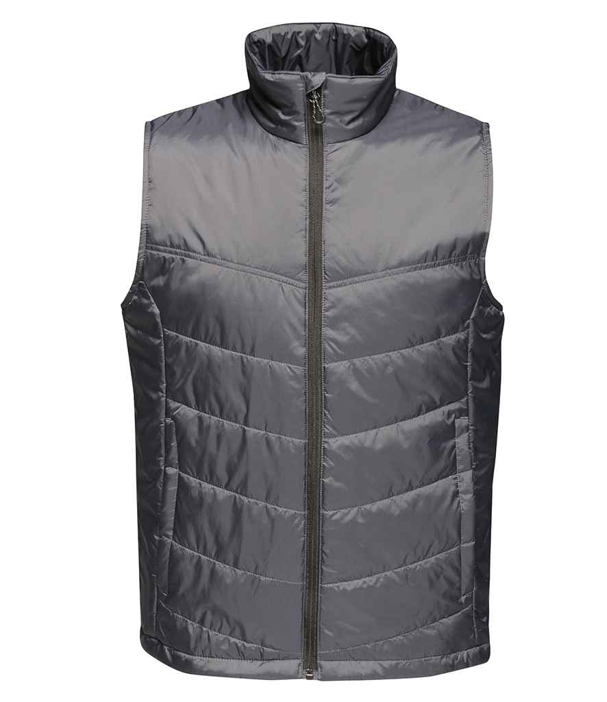 Regatta Stage II Insulated Bodywarmer in Seal Grey by Regatta — Custom branded clothing by Print Press, featuring premium embroidery produced in our specialist print lab in the UK.