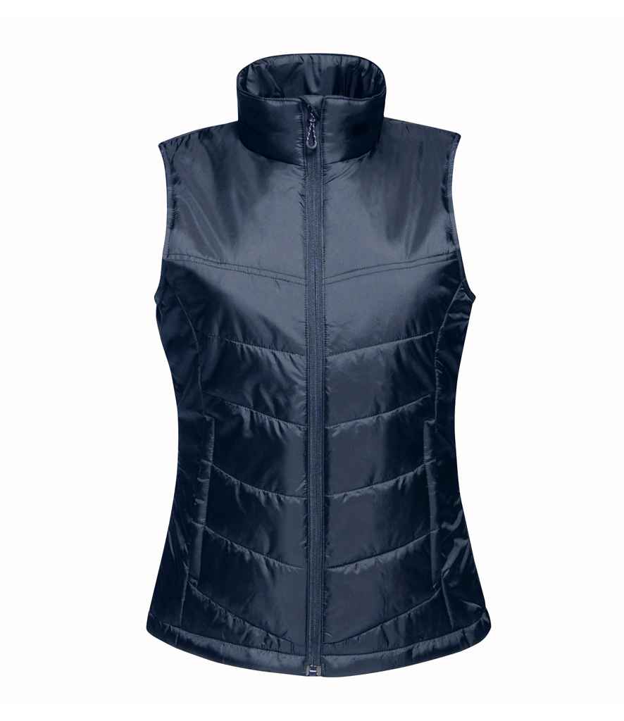Regatta Ladies Stage II Insulated Bodywarmer in Navy by Regatta — Custom branded clothing by Print Press, featuring premium embroidery produced in our specialist print lab in the UK.