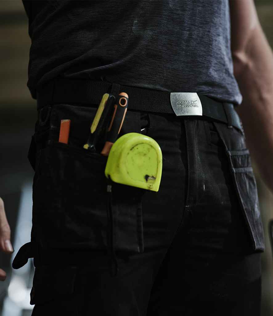 Regatta Premium Workwear Belt in ONE Black by Regatta — Custom branded clothing by Print Press, featuring premium embroidery produced in our specialist print lab in the UK.