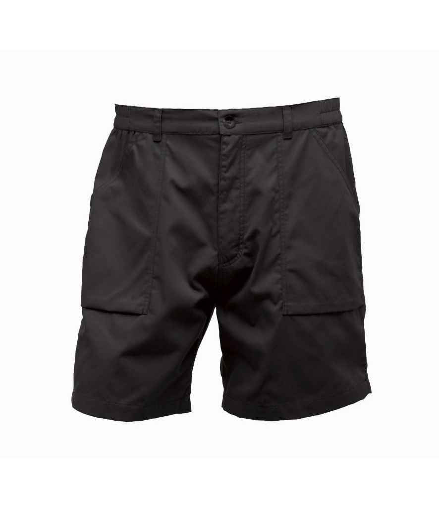 Regatta Action Shorts in Black by Regatta — Custom branded clothing by Print Press, featuring premium embroidery produced in our specialist print lab in the UK.