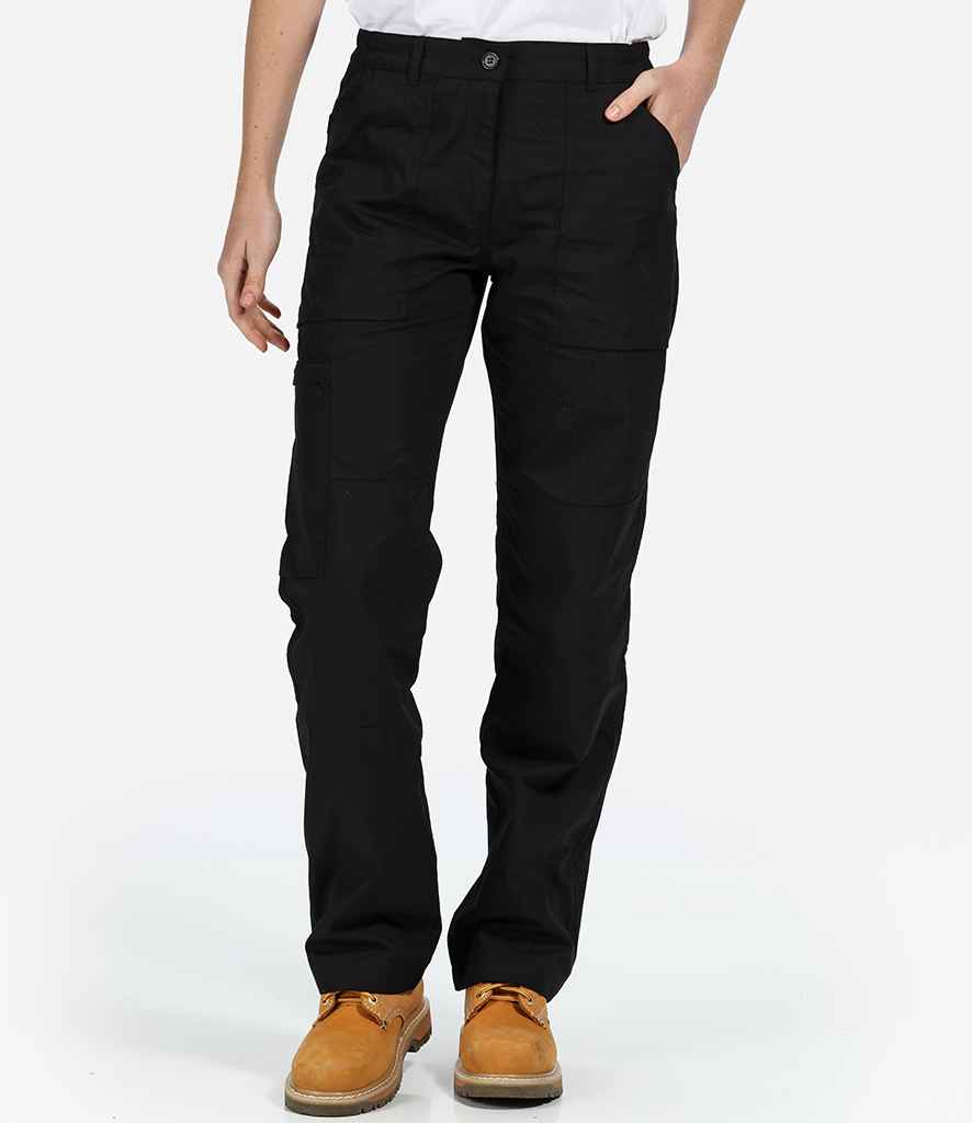 Regatta Ladies New Action Trousers in Black by Regatta — Custom branded clothing by Print Press, featuring premium embroidery produced in our specialist print lab in the UK.