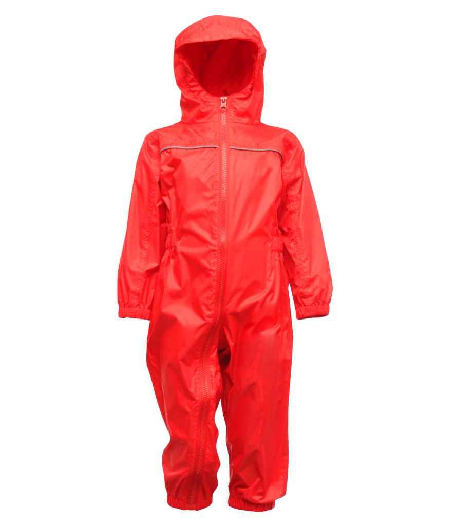 Regatta Kids Paddle Rain Suit in Classic Red by Regatta — Custom branded clothing by Print Press, featuring premium embroidery produced in our specialist print lab in the UK.