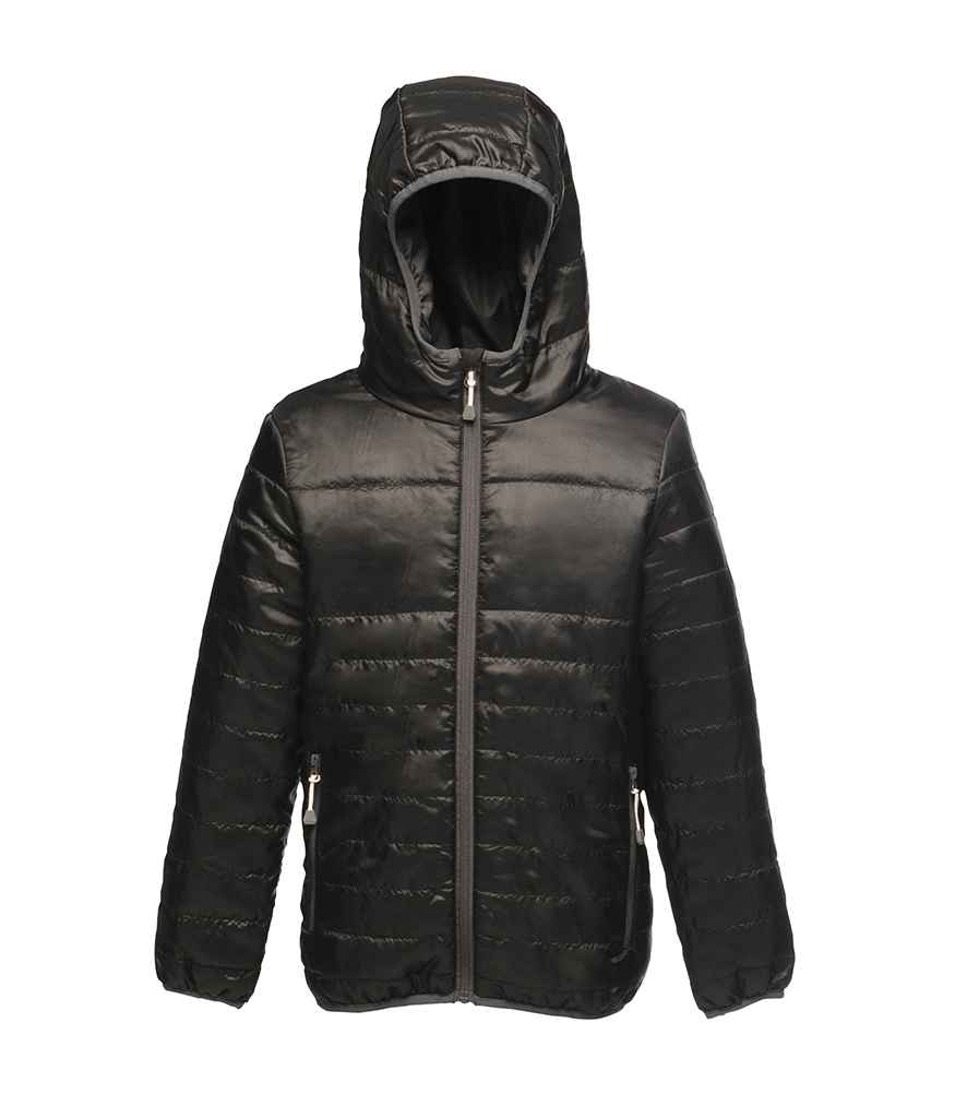 Regatta Kids Stormforce Thermo-Guard® Thermal Jacket in Black by Regatta — Custom branded clothing by Print Press, featuring premium embroidery produced in our specialist print lab in the UK.