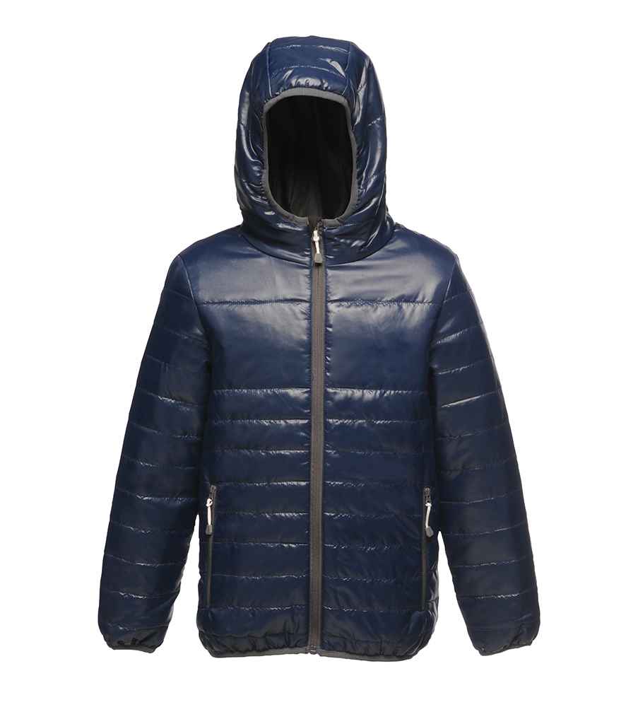 Regatta Kids Stormforce Thermo-Guard® Thermal Jacket in Navy by Regatta — Custom branded clothing by Print Press, featuring premium embroidery produced in our specialist print lab in the UK.