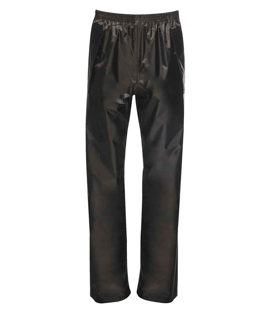 Regatta Kids Pro Stormbreak Overtrousers in Black by Regatta — Custom branded clothing by Print Press, featuring premium embroidery produced in our specialist print lab in the UK.