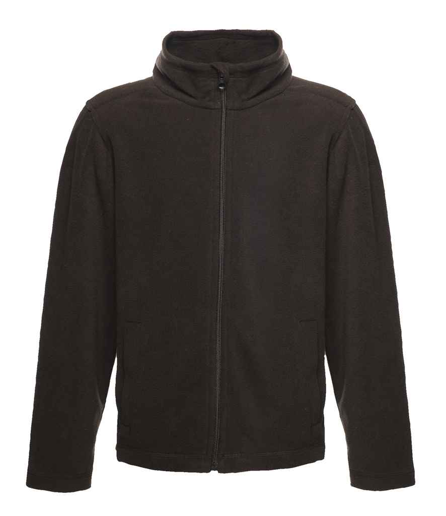 Regatta Kids Brigade II Micro Fleece Jacket in Black by Regatta — Custom branded clothing by Print Press, featuring premium embroidery produced in our specialist print lab in the UK.