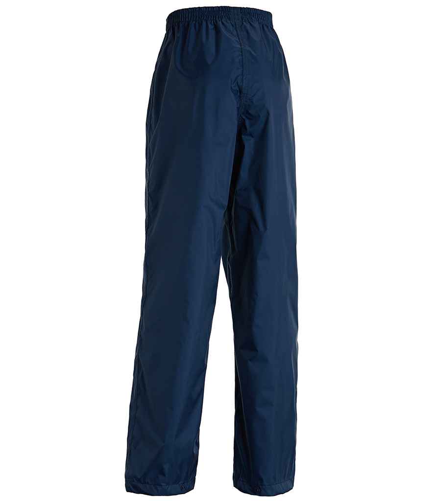 Regatta Kids Packaway Overtrousers in by Regatta — Custom branded clothing by Print Press, featuring premium embroidery produced in our specialist print lab in the UK.
