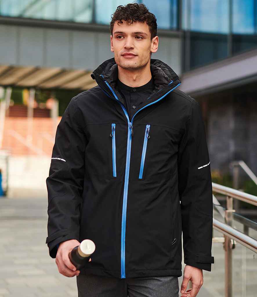 Regatta X-Pro Evader III 3-in-1 Jacket in Black Oxford Blue by Regatta — Custom branded clothing by Print Press, featuring premium embroidery produced in our specialist print lab in the UK.