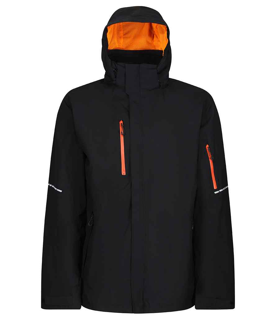 Regatta X-Pro Exosphere II Shell Jacket in Black Magma Orange by Regatta — Custom branded clothing by Print Press, featuring premium embroidery produced in our specialist print lab in the UK.