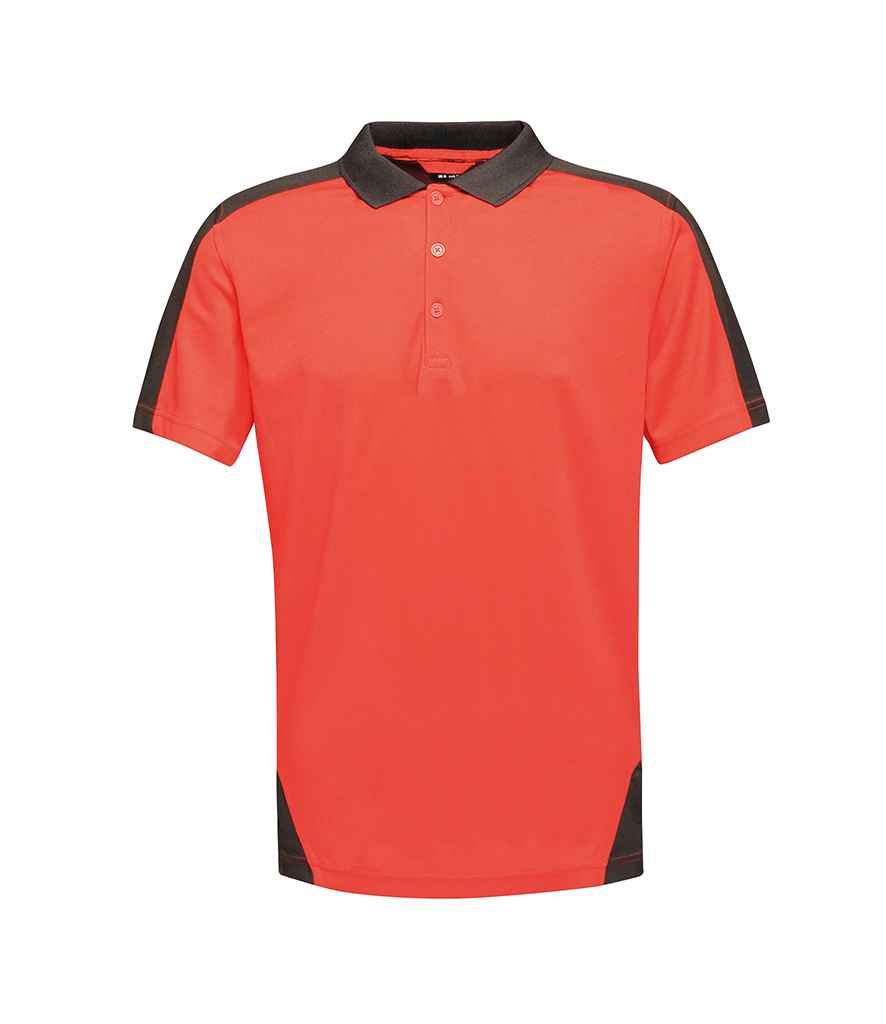 Regatta Contrast Collection Quick Wicking Pique Polo Shirt in Classic Red Black by Regatta Contrast Collection — Custom branded clothing by Print Press, featuring premium embroidery produced in our specialist print lab in the UK.