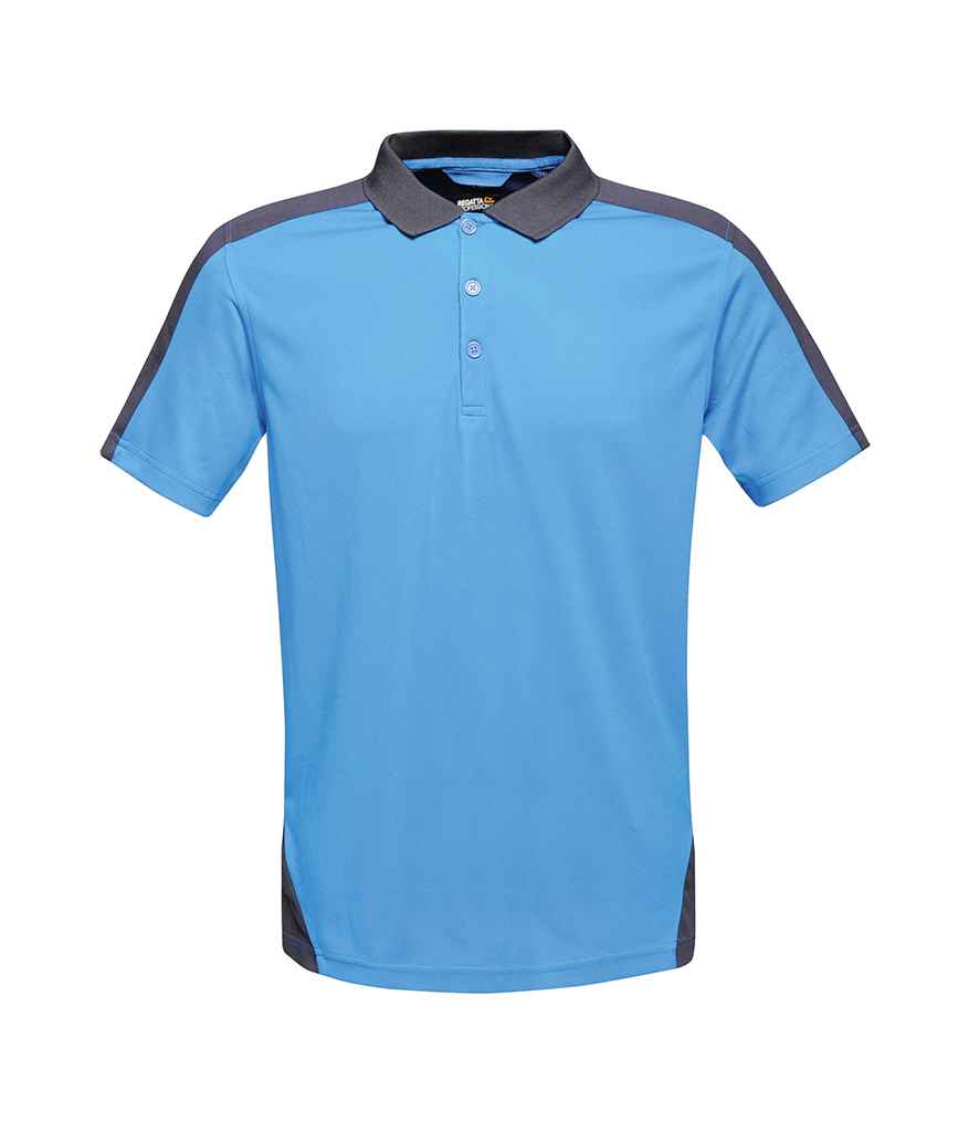 Regatta Contrast Collection Quick Wicking Pique Polo Shirt in New Royal Navy by Regatta Contrast Collection — Custom branded clothing by Print Press, featuring premium embroidery produced in our specialist print lab in the UK.