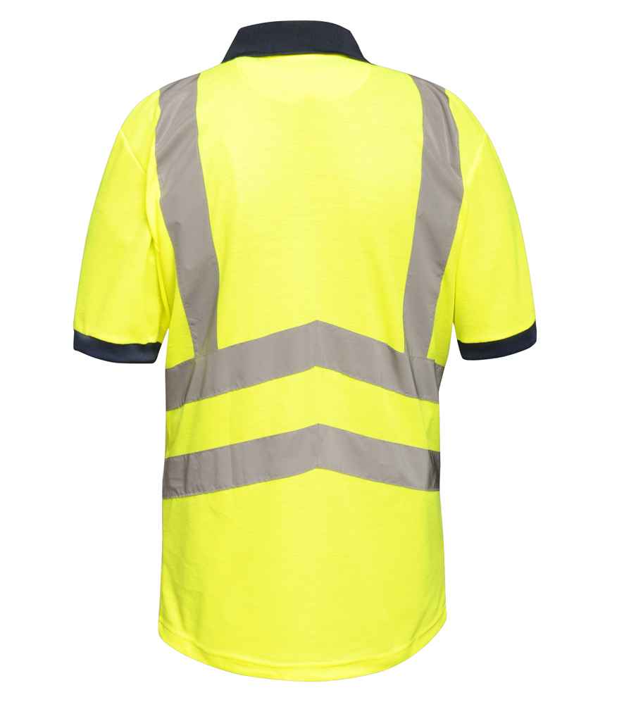 Regatta High Visibility Pro Contrast Pique Polo Shirt in by Regatta High Visibility — Custom branded clothing by Print Press, featuring premium embroidery produced in our specialist print lab in the UK.