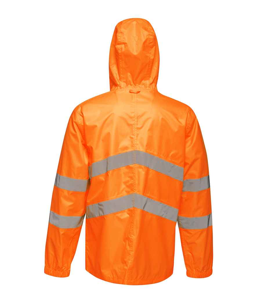 Regatta High Visibility Pro Packaway Jacket in by Regatta High Visibility — Custom branded clothing by Print Press, featuring premium embroidery produced in our specialist print lab in the UK.